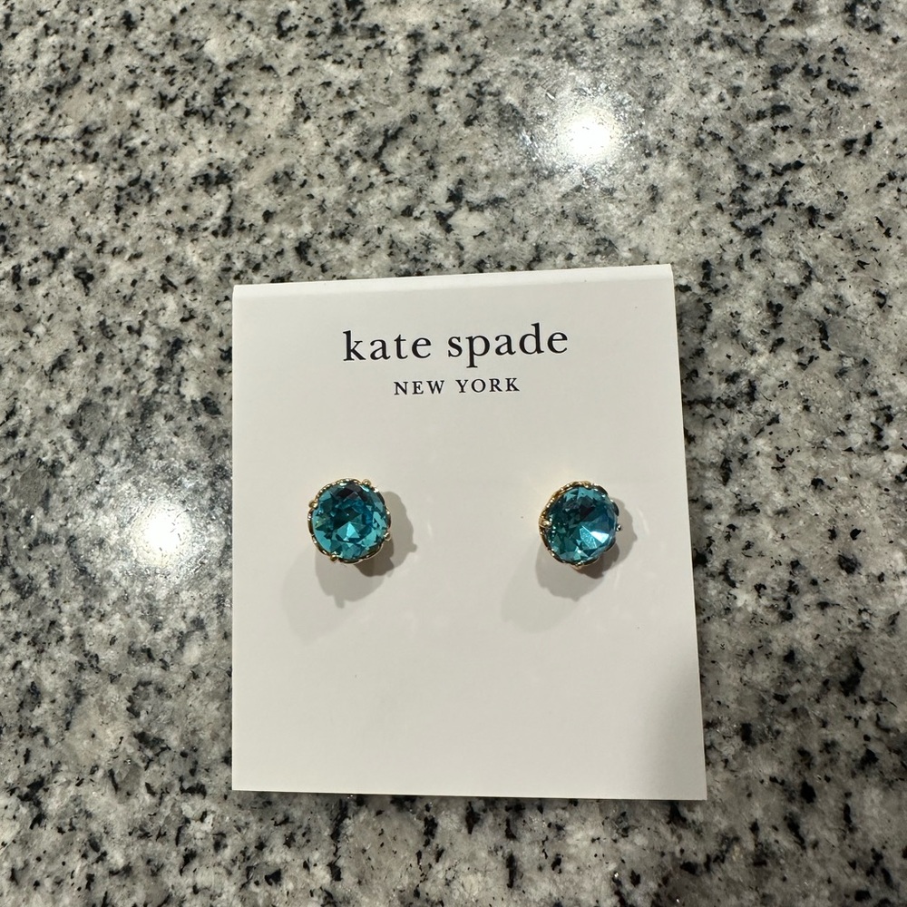 Kate Spade Teal and Gold Earrings